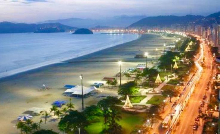 Apartmán Kitinete Frente Ao Mar 1315 São Vicente Exteriér fotografie