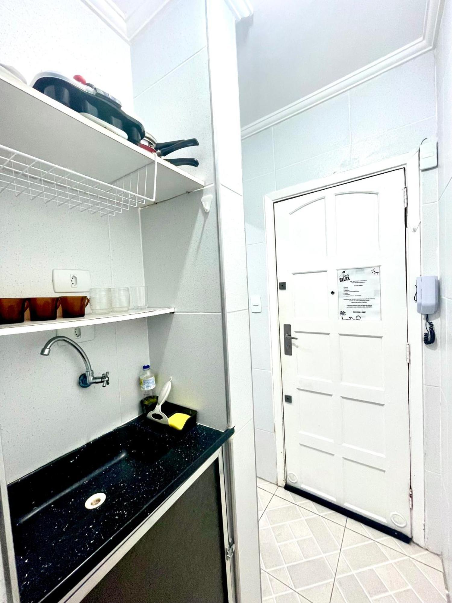 Apartmán Kitinete Frente Ao Mar 1315 São Vicente Exteriér fotografie